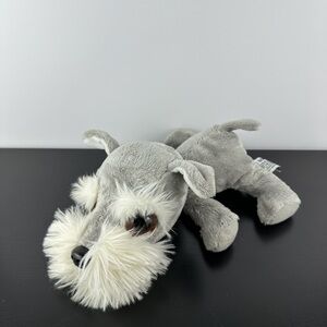 Russ Rare Lil Peepers Arley Schnauzer Puppy Dog 10” Gray White Plush Peeper